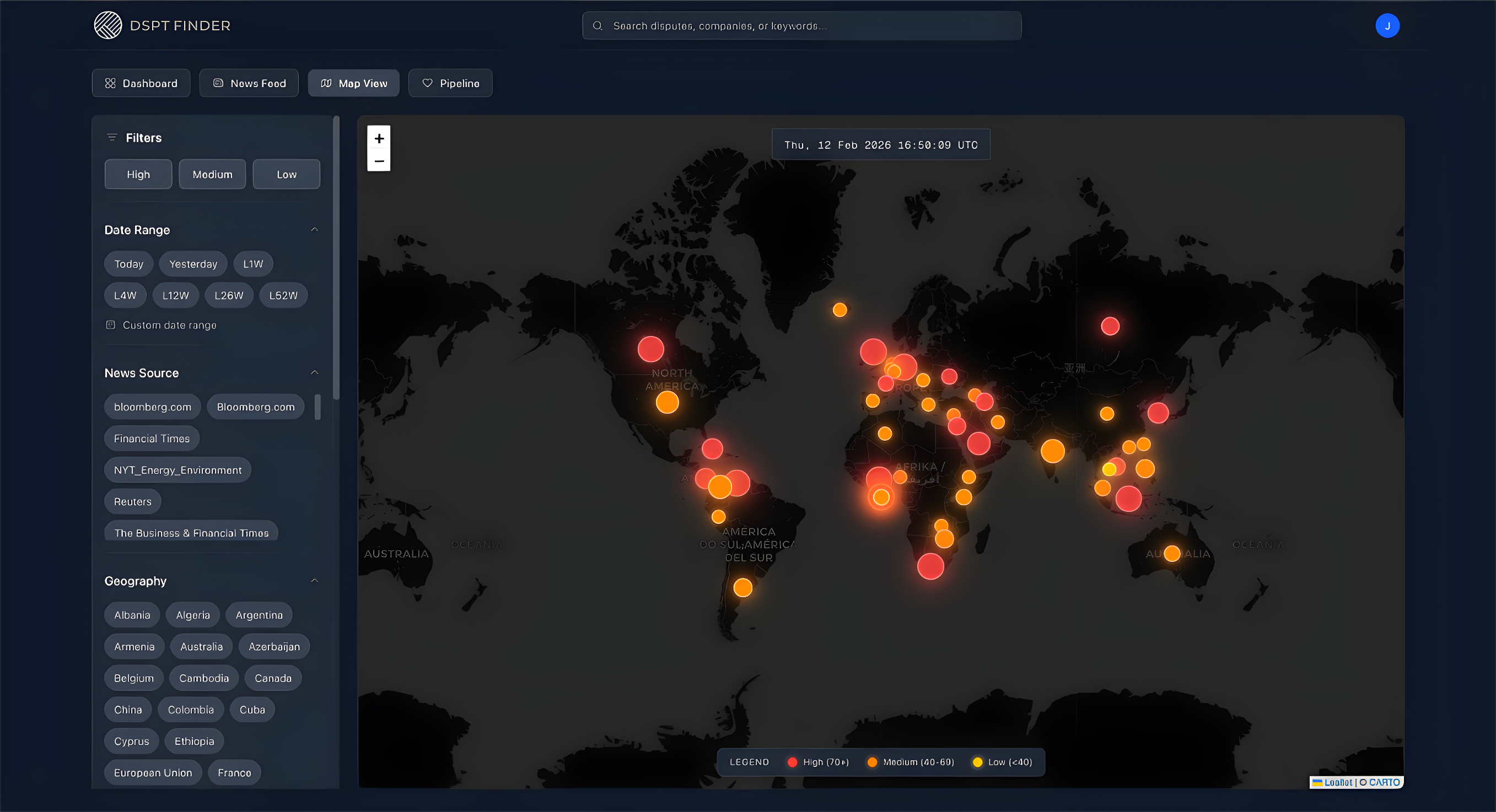 DSPT Finder Map View